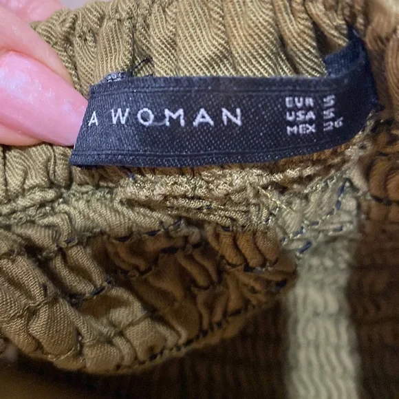 Zara green puff sleeve dress, S - Picture 7 of 11